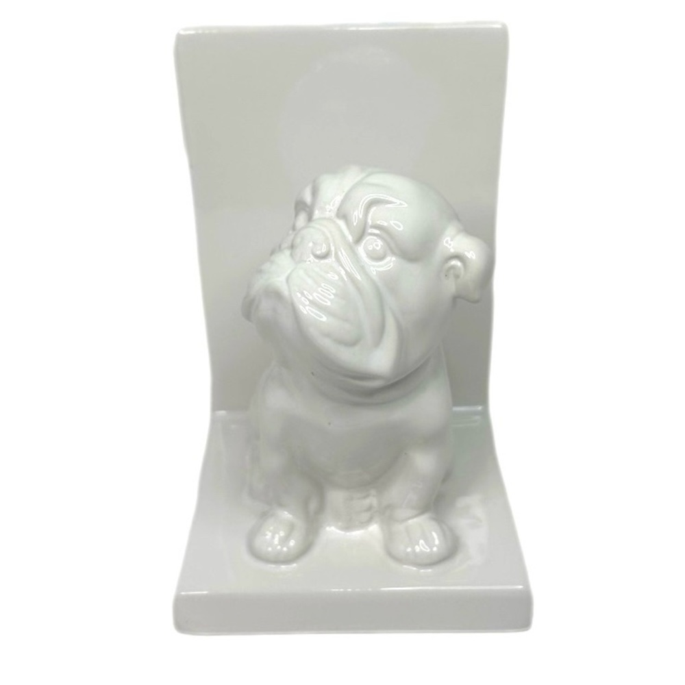 Ceramic BullDog Bookend